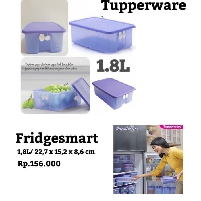 Terbaru Tempat Buah, Sayur, Cabe, Tomat, Tupperware Wadah Di Kulkas Frigesmart Promo Terlaris