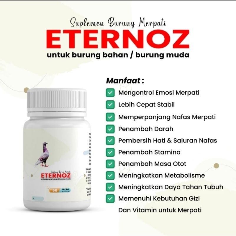 JAMU MERPATI ETERNOZ PUTIH UNTUK PLAYER UNTUK MERPATI BAHAN