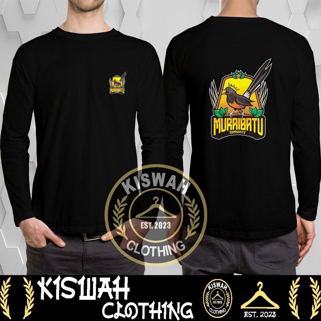 Kaos Tshirt BurungMurai Batu Community Kicau Mania Lengan Panjang Baju Distro