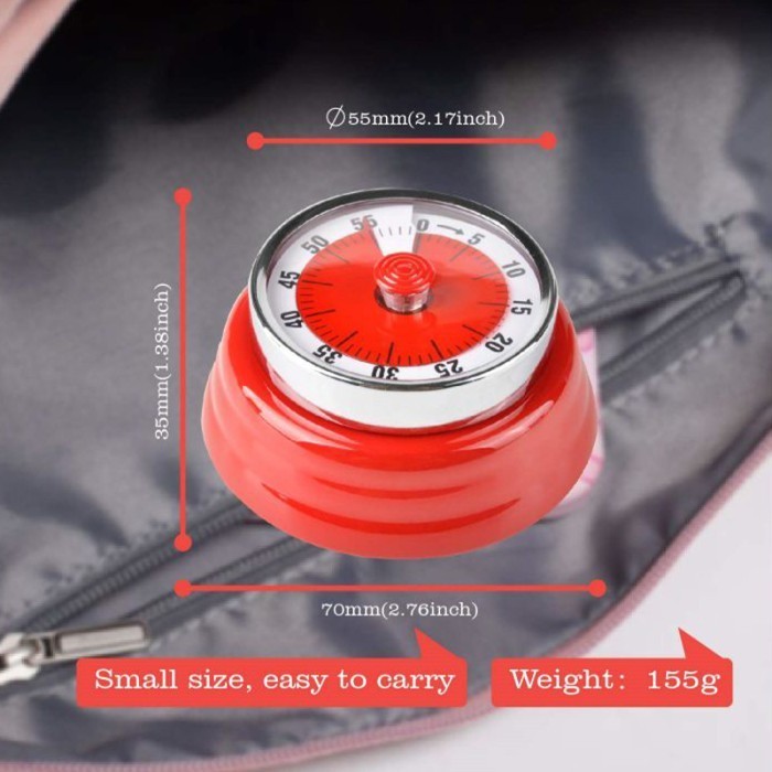 Timer Dapur Magnet Digital Manual Putar Mechanical Timer Alarm Masak