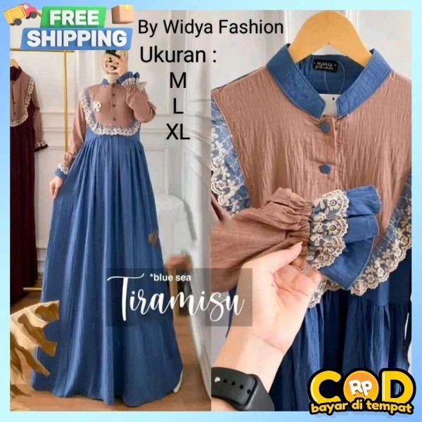 Gamia Elegan Maxi Trend Busana Muslim Gamis Jumbo Cantik Kekinian Import Remaja Cewek Dewasa Gsmia M