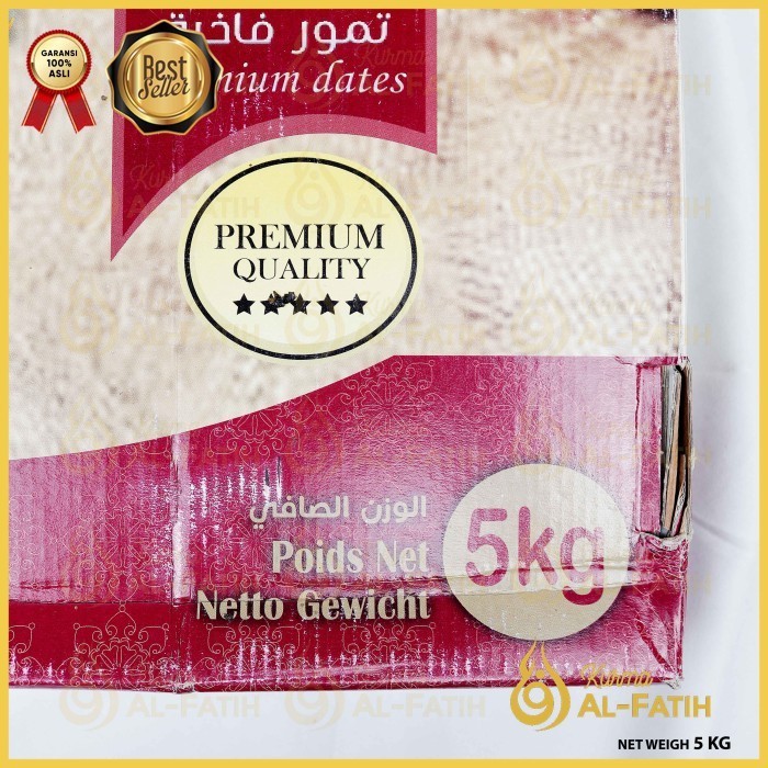 

Kurma - Kurma Tangkai 5Kg-1Dus Tunis Tunisia Tangkai Premium Deglet Nour Super