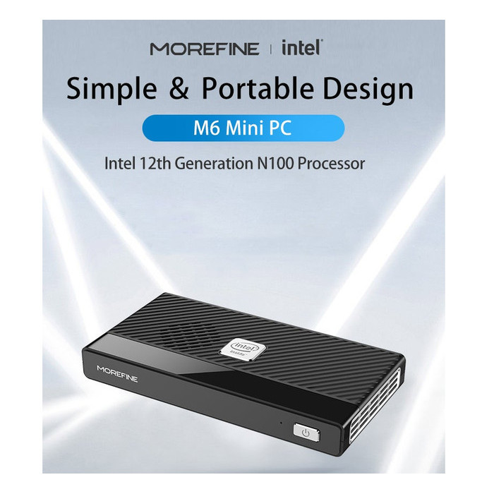 MiniPC M6 Morefine Intel N100 WiFi6 DDR5 HDMI USB C SSD Windows 11 Pro