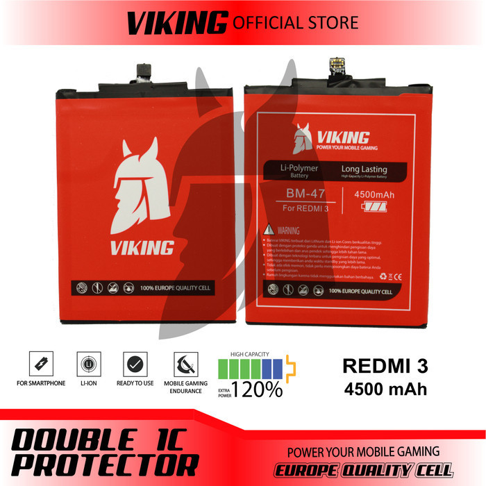BATERAI VIKING XIAOMI REDMI 4X BM47 DOUBLE POWER