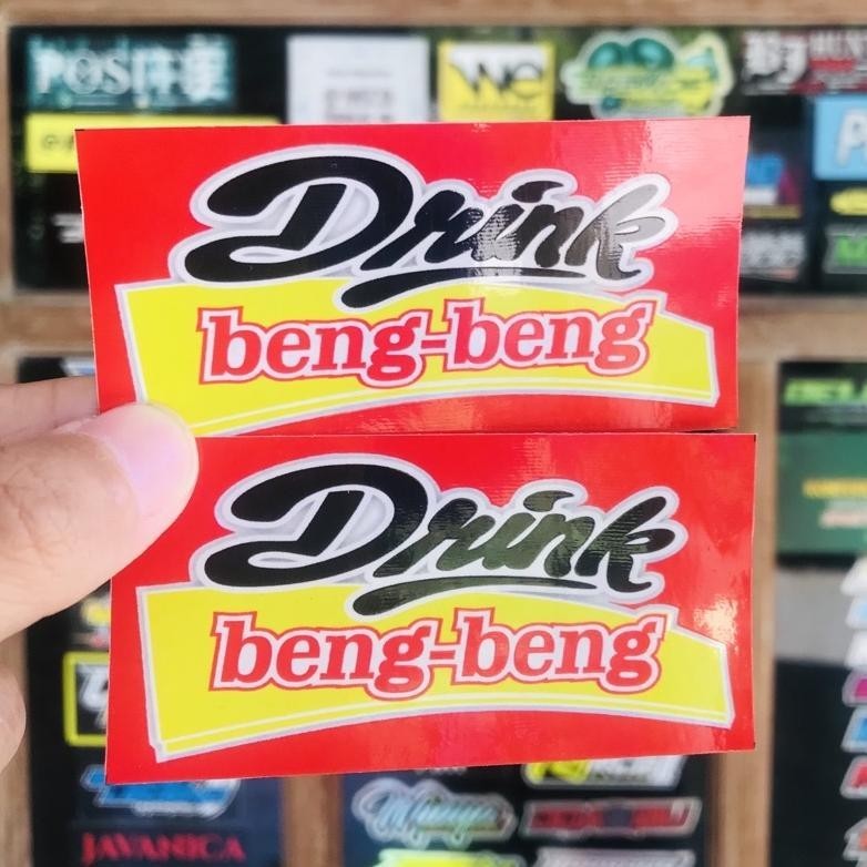tomonimart Sticker Motor Stiker HP Laptop - Drink Beng Beng Bijian ||