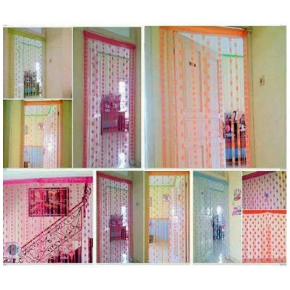 AEY TIRAI BENANG MOTIF LOVE TIRAI PINTU DAN JENDELA GORDEN BANYAK IHAN WARNA BAGUS MURAH TAPI MEWAH