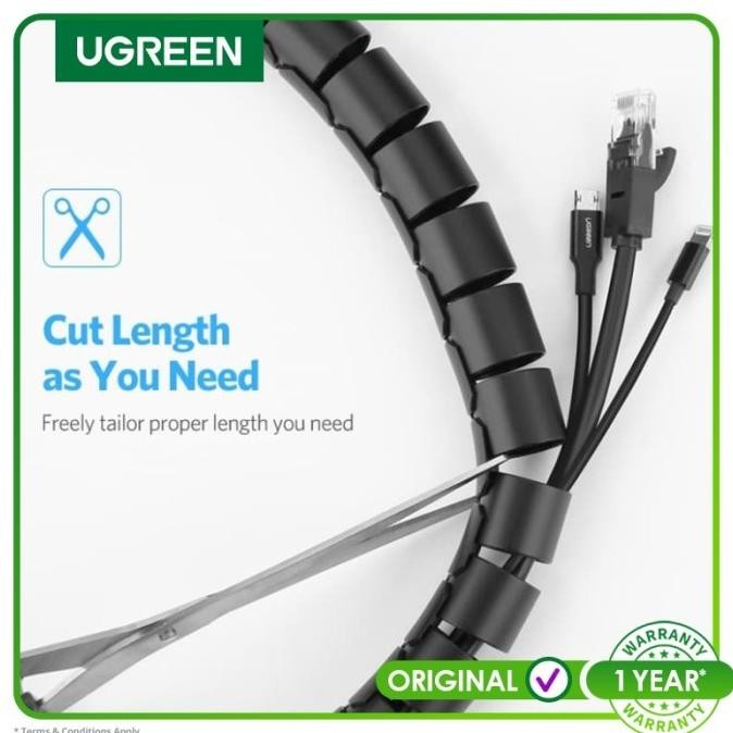 

Best Seller Ugreen Spiral Cable Zipper Organizer Tube 0.25M X 5M (30820) Berkualitas