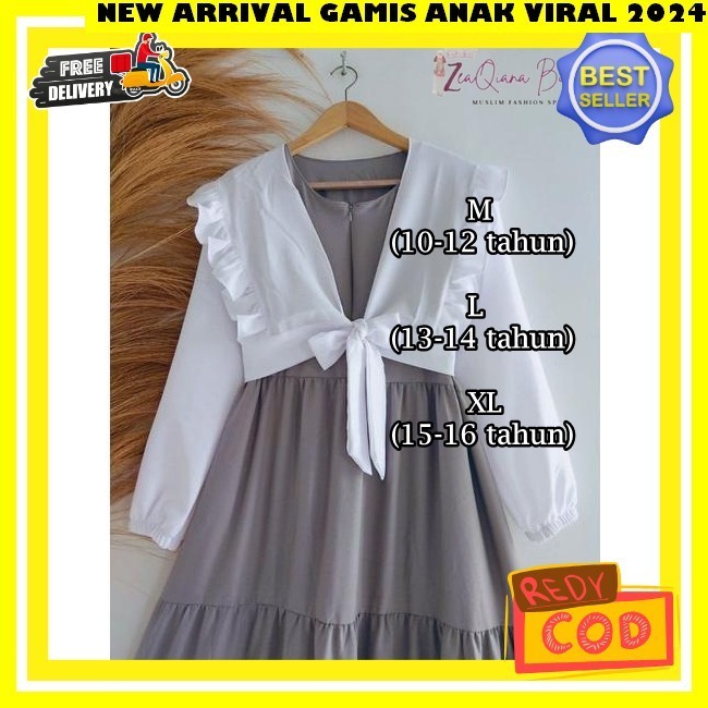 Gamis Terbaru 2024 Lebaran Gamiz Ngaji Anal Prempuan Pesta Kekinian Baju Busana Muslim Anak Perempua