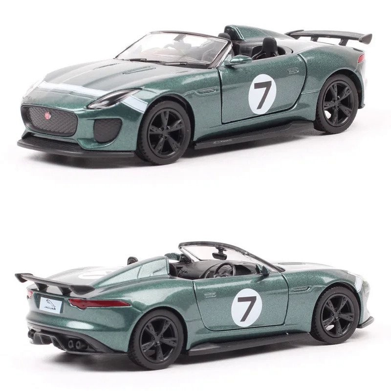 No Box Joycity Skala 1:36 Mini Jaguar F Type Project 7 Super Sports Metal Auto Mobil Diecast & Maina