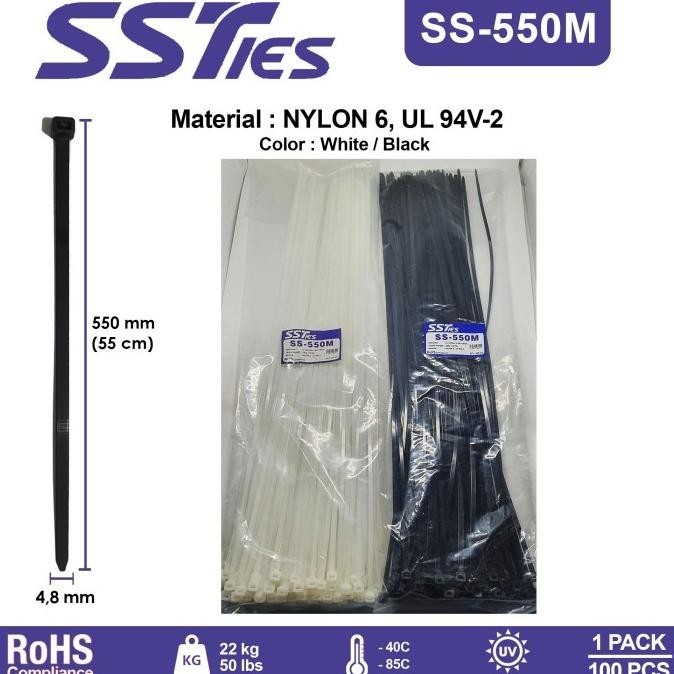 

Kabel Ties Cable Tis Insulock 550X4,8Mm 55Cm Ss550M Nylon6 Ssties Kualitas Premium