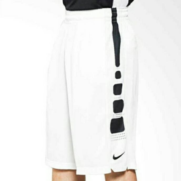 Update Celana Basket Nike Elite stripe putih stripe hitam - Putih, S 