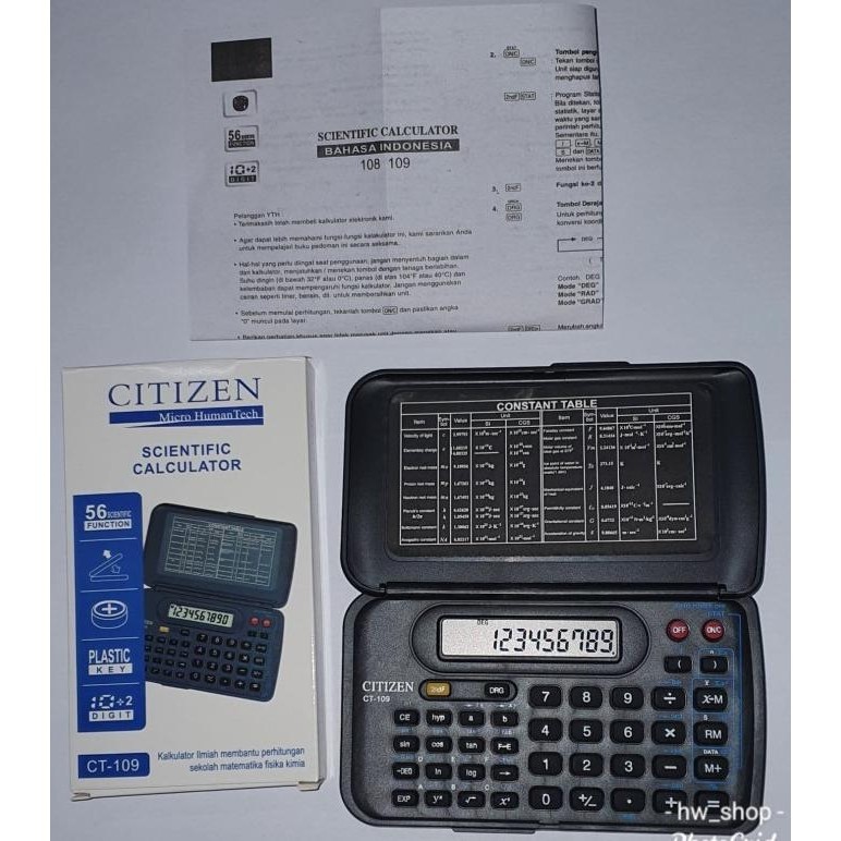 

Terjangkau Kalkulator Scientific Tinday 108 Original - Citizen 109