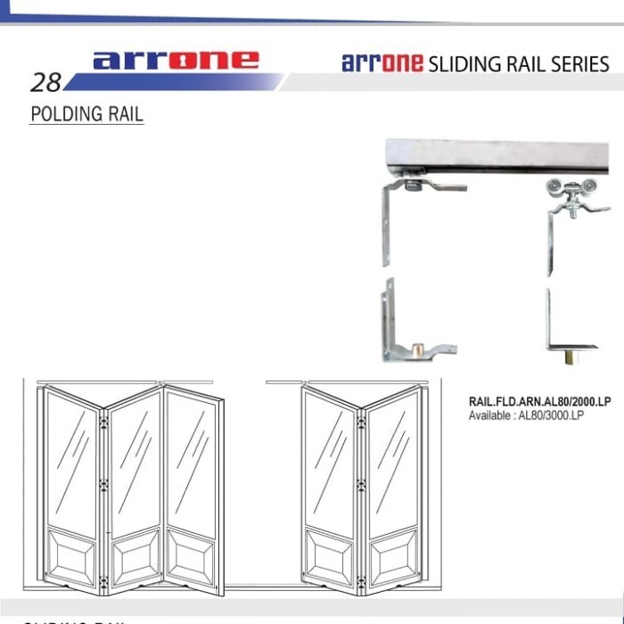 Terlaris REL PINTU LIPAT ALUMUNIUM 2M