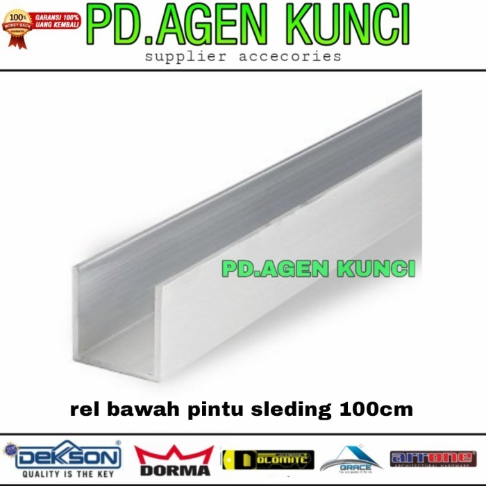 Terlaris rel bawah pintu geser rel bawah tambahan pintu sleding 100cm