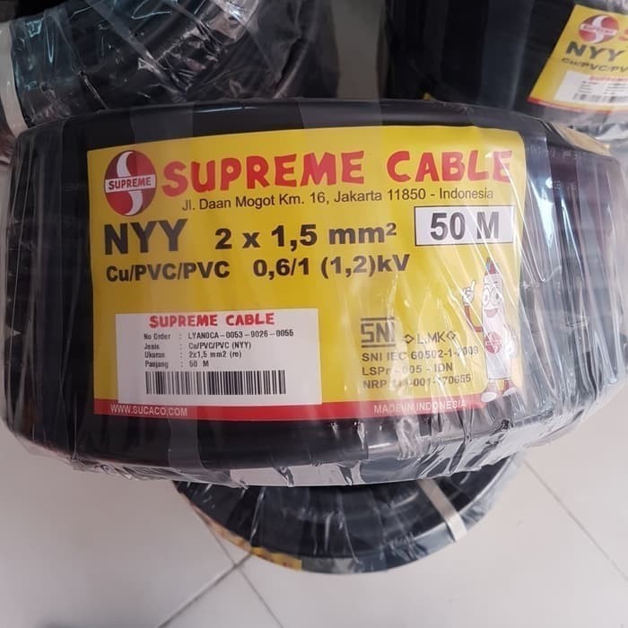 Kabel NYY 2x1,5 2x1.5 Supreme Kabel NYY 2x1,5mm 2x1.5mm 50 meter
