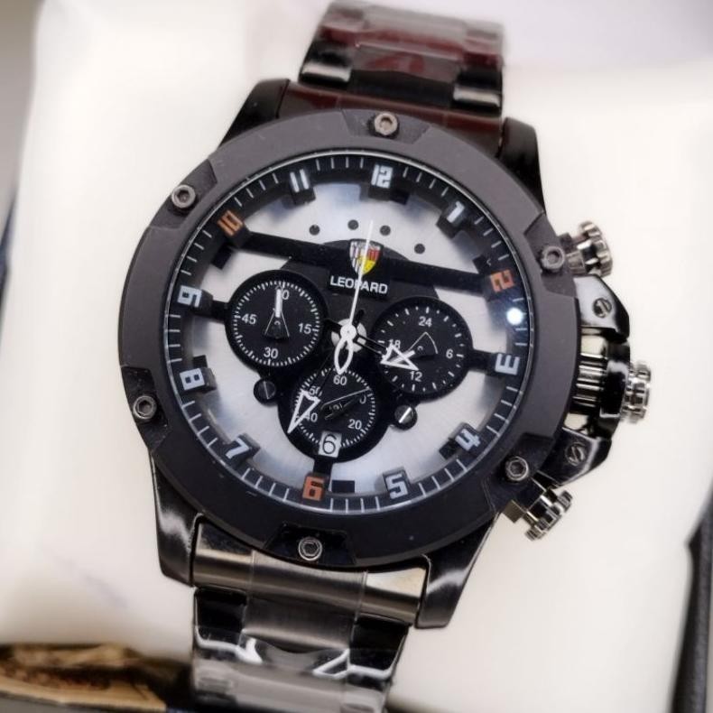 READY LEOPARD LIMITED EDITION JAM TANGAN PRIA COWOK ORIGINAL ORI LEOPARD Cronograph 324535