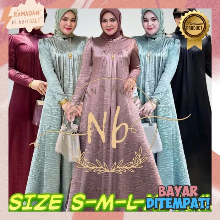 Baju Muslim Wanita Terbaru 2024 Games Dewasa Setelan Maxi Kekinian Hijab Dress Lebaran Idul Fitri Bu