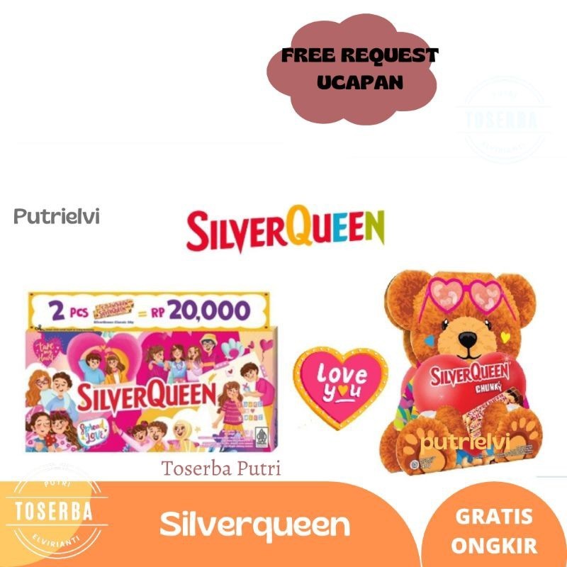 

TFQ SILVERQUEEN VALENTINE SILVERQUEEN BEAR CHUNGKY BAR Q7Q