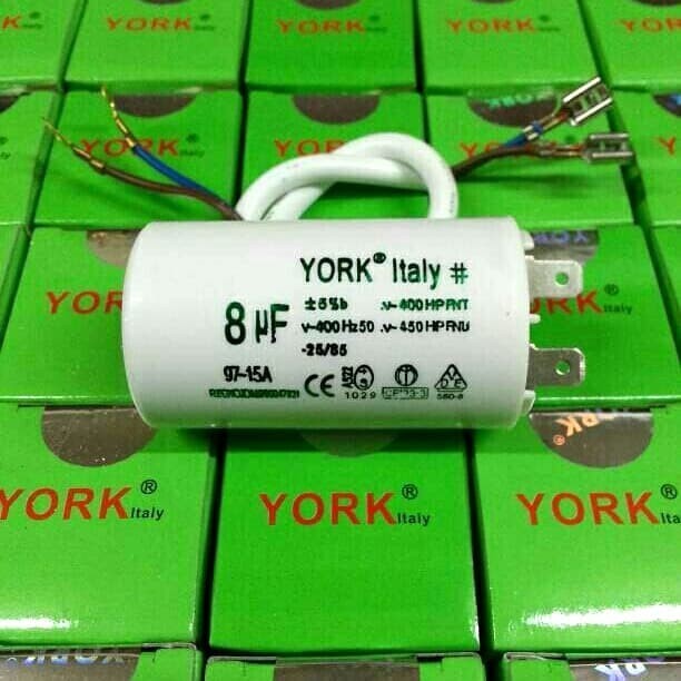 Kapasitor/Capasitor pompa air York 8UF 450V