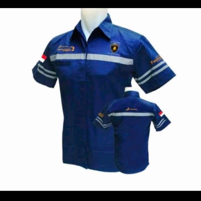 Promo Seragam Spbu Baju Kemeja Seragam Spbu Pertamina Pertamax Turbo Biru