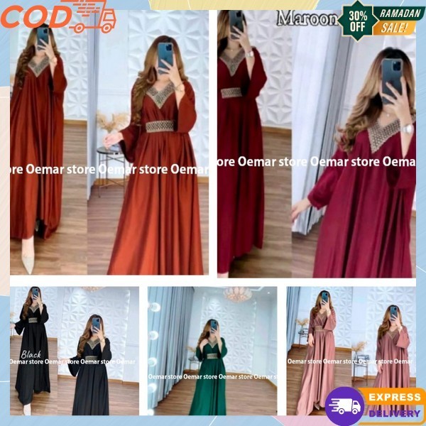 Dres Perempuan Syari Bj Fashion Wanita Ganis Murah Import Premium Terbaru 2024 Premium Dress Wanita 