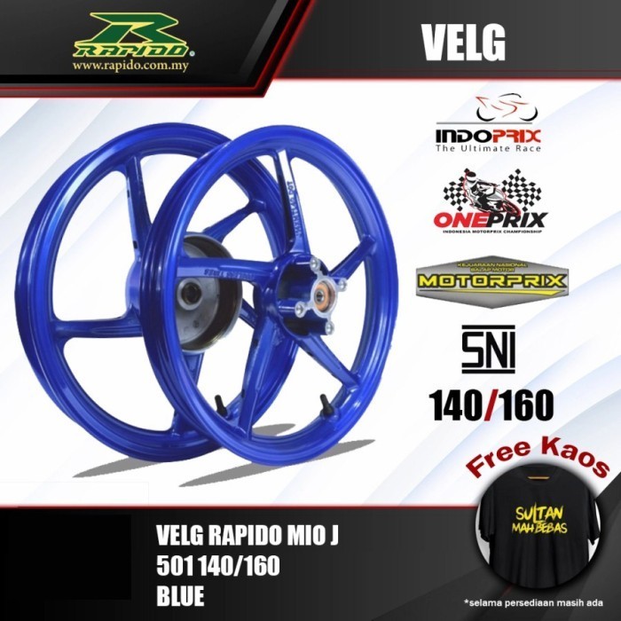 VELG RAPIDO MIO J MIO SPORTY 501 140/160 BLACK/BLUE/GOLD