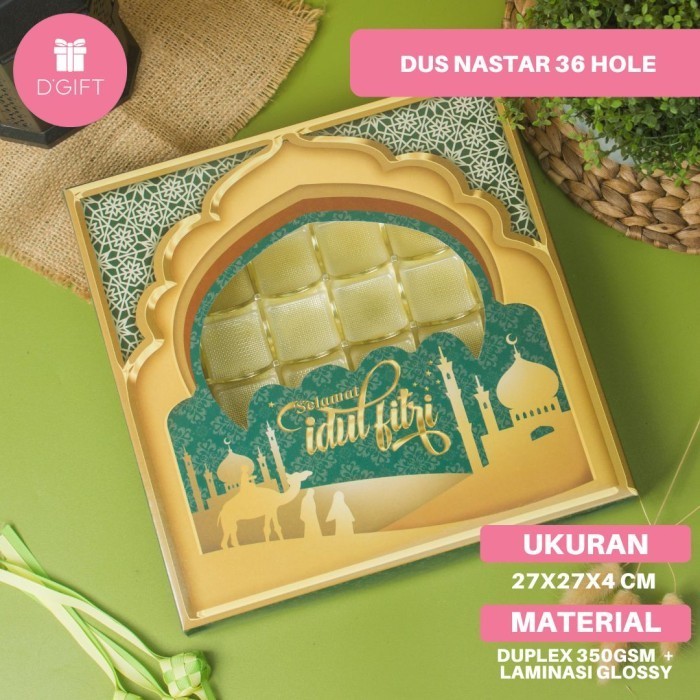 Dus Nastar Sekat Idul Fitri Box Kue Nastar Lebaran 36 Holes
