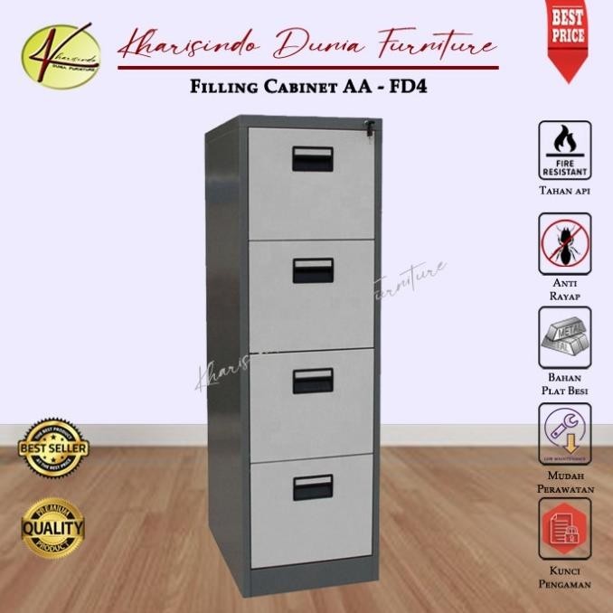 

New Filing Cabinet/Laci Arsip Besi Tipe Aa-Fd4 Original