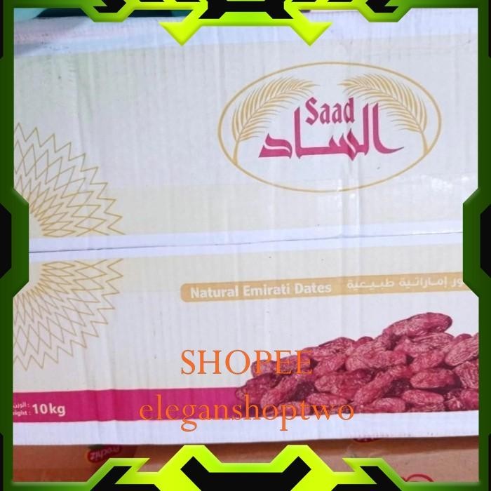 

KORMA - KURMA SAAD SAYER - 1 DUS ISI 10KG HARGA GROSIR PRODUK KUALITAS BERKELAS !!