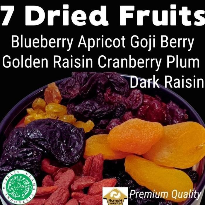 

TERBAIK! TERPOPULER TRAIL MIX 7 BUAH KERING 500GR BLUEBERRY CRANBERRY DARK