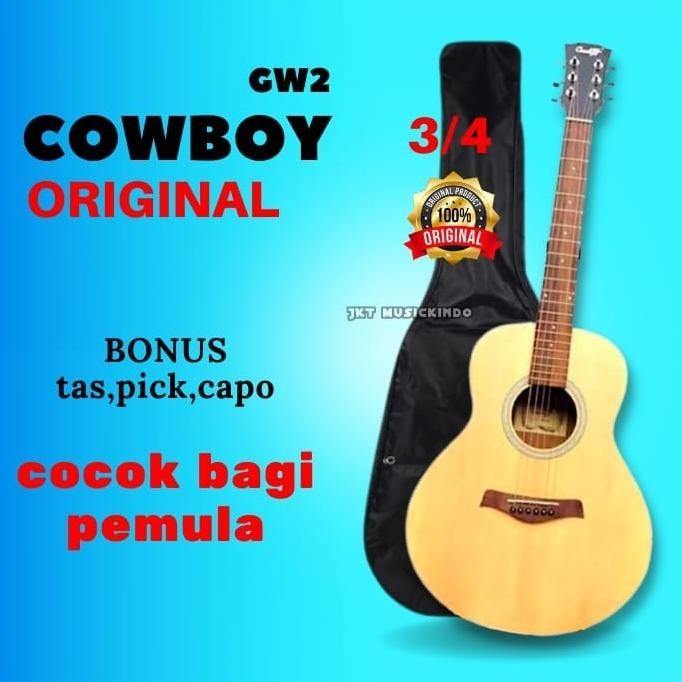 Gitar Akustik Cowboy 3/4 Type Gw 2 Ns & Na Original