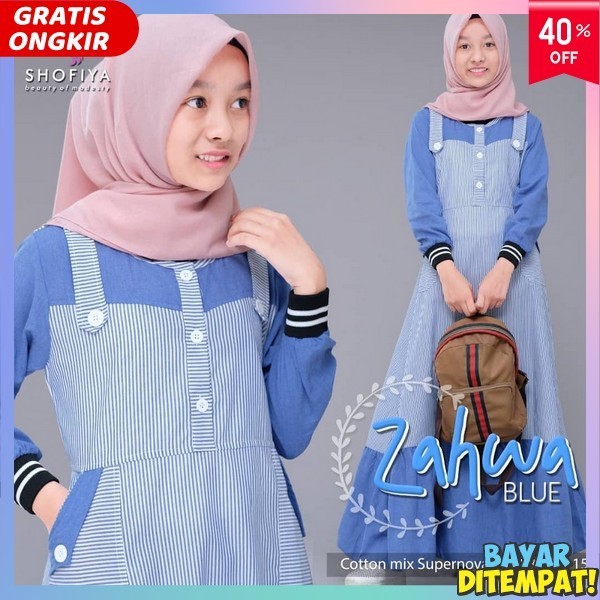 Baju Muslim Perempuan Ghamies Lebaram Idul Fitri Gamis Anak Cewek Tanggung Umur 9 12 Thn Remaja Leba