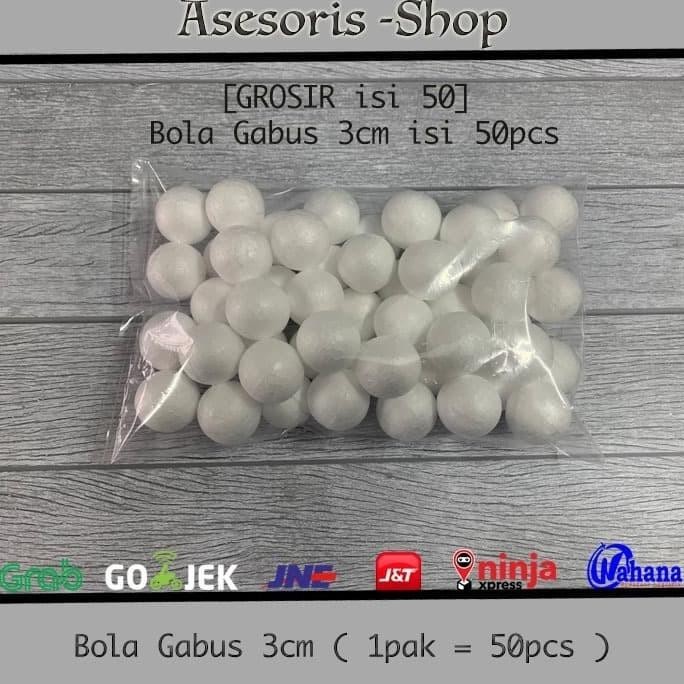 

Bola Gabus Styrofoam Ukuran 3Cm Isi 50Pcs