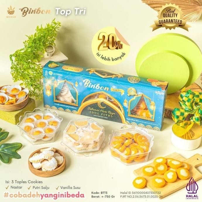

Paket Kue Lebaran Weimarie Isi 3 Toples / Hampers Lebaran Murah Halal