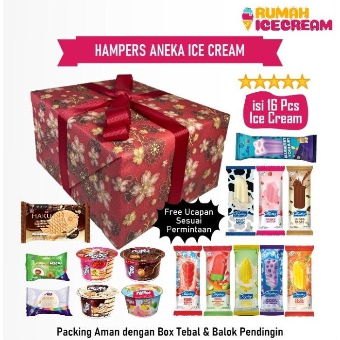 

Hampers/Parcel/Bingkisan Lebaran Aneka Ice Cream 16 Pcs