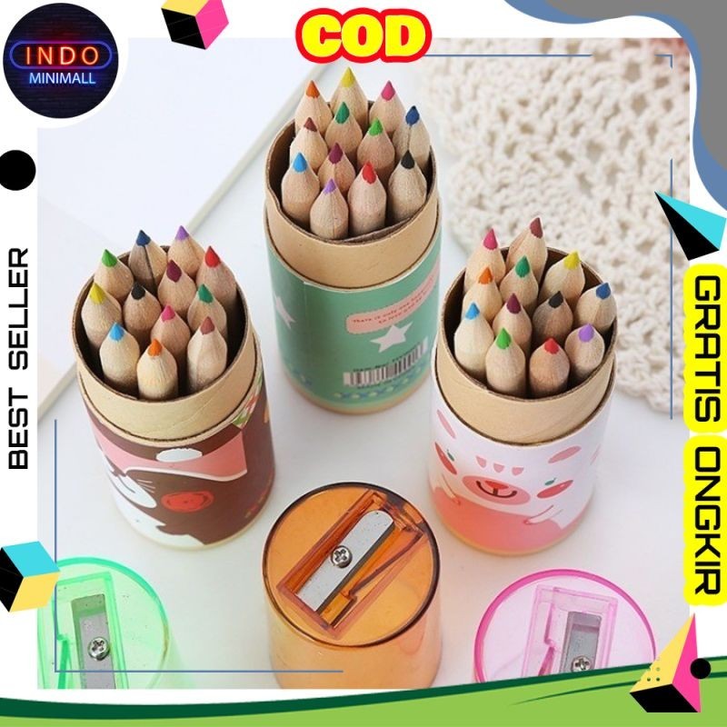 

Pensil Warna Isi 12 - Pensil Mewarnai Anak dengan Serutan SE53