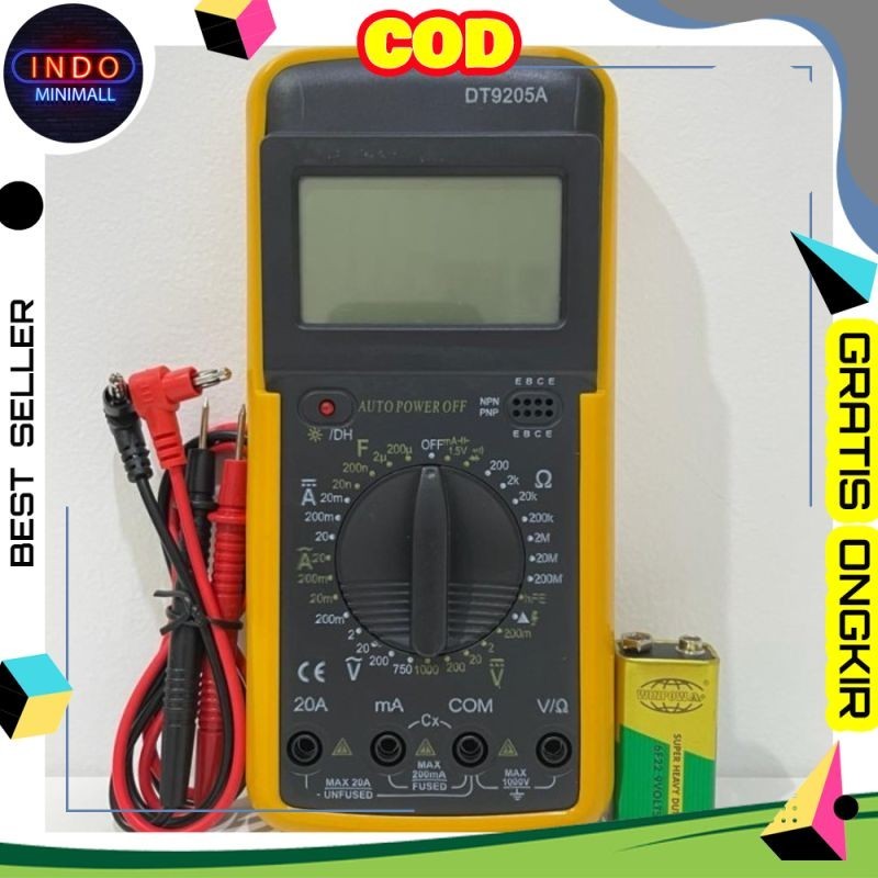 Multimeter Digital Tester - Multitester Avometer-9205A SD84