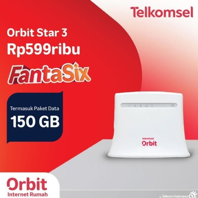 BARANG TERLARIS Telkomsel Orbit Star 3 Modem WiFi 4G High 50GB Data