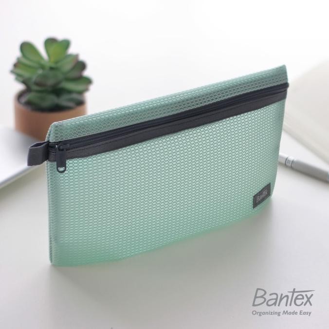 

Flash Sale - Bantex Cool Aqua Zipper Storage Pouch Handbag Pencil Case #8108 76 ..