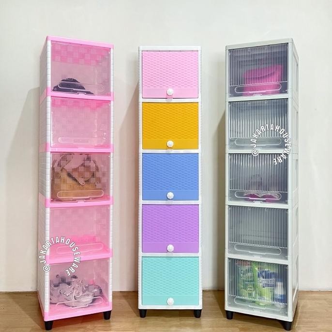 

New Lemari Cabinet Plastik Serbaguna Club Flip Susun 5 Single Terbaik