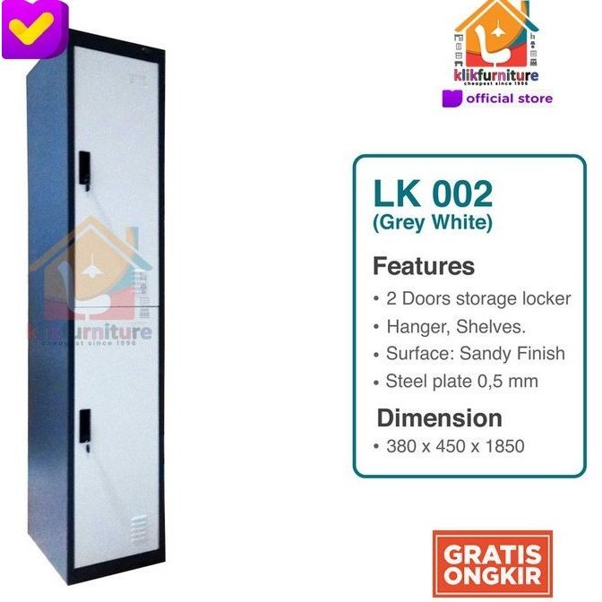 

Lemari Loker Locker Cabinet 2 Pintu Full Besi Lk002 Berkualitas