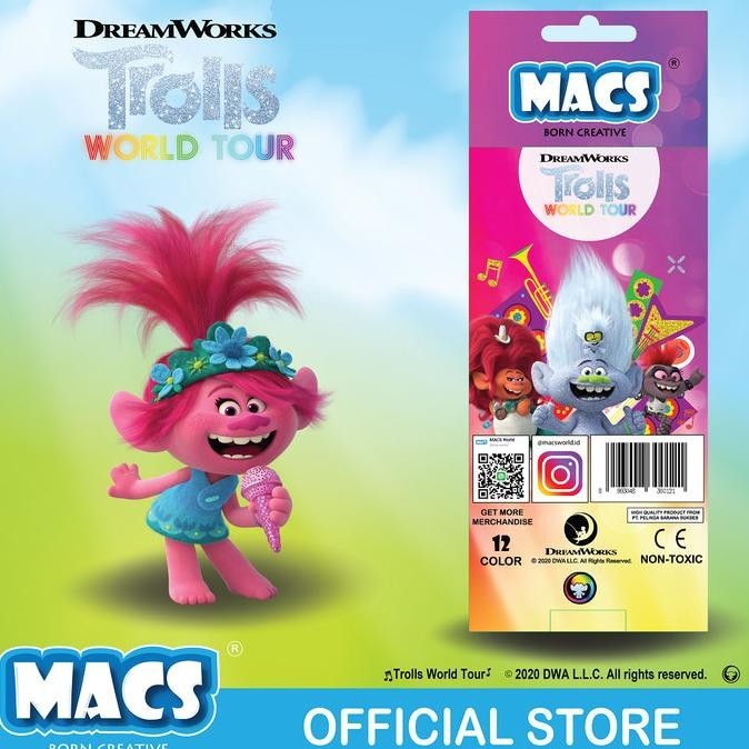 

Update - Pensil Warna MACS film Trolls World Tour the movie 12 color pencils