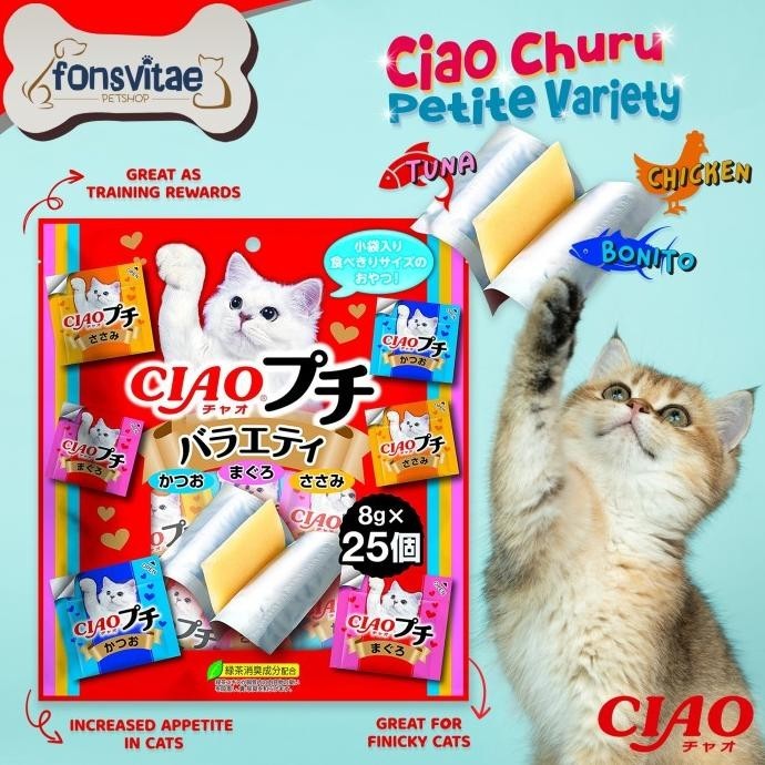 Ciao Churu Petite Variety Isi 25Pcs - Snack Kucing