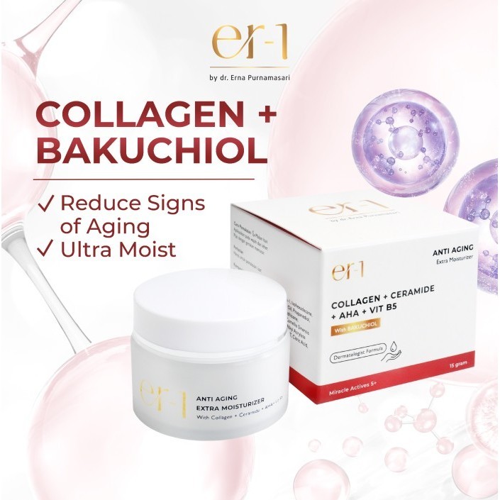 ER-1 BY DR. ERNA ANTI AGING MOISTURIZER COLLAGEN BAKUCHIOL CERAMIDE