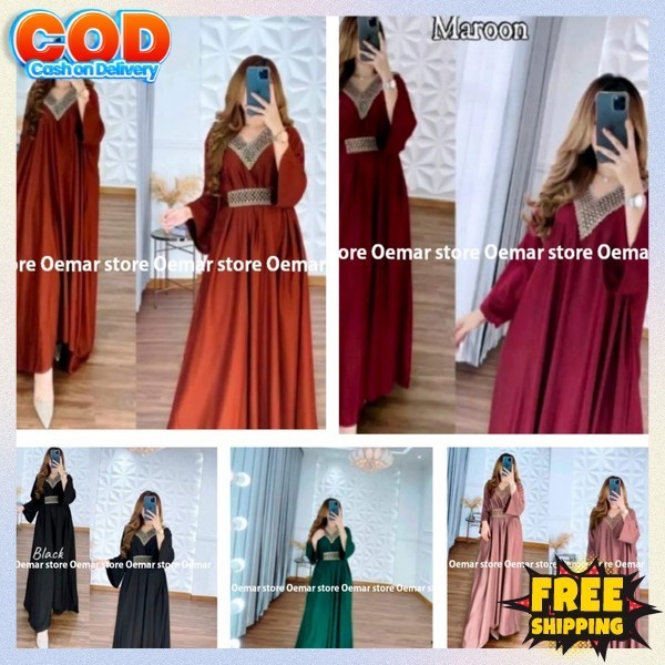 Ghamis Ibuibu Pengajian Gamis Mewah Fashion Muslim Baj Gamis Wanita Dress Perempuan Remaja Casual Gm