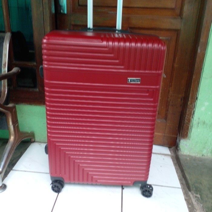 Koper Fiber Jumbo Ukuran 28 Inch / Roda 4 / 360 Derajat-Hitam