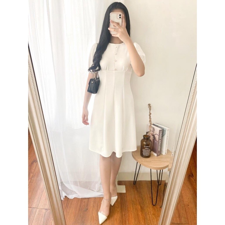 [LOOK STYLISH] CHIIIKA MIDI DRESS IN CHRISTMAS COLORS GAUN WANITA CASUAL FORMAL PESTA GEREJA POLOS