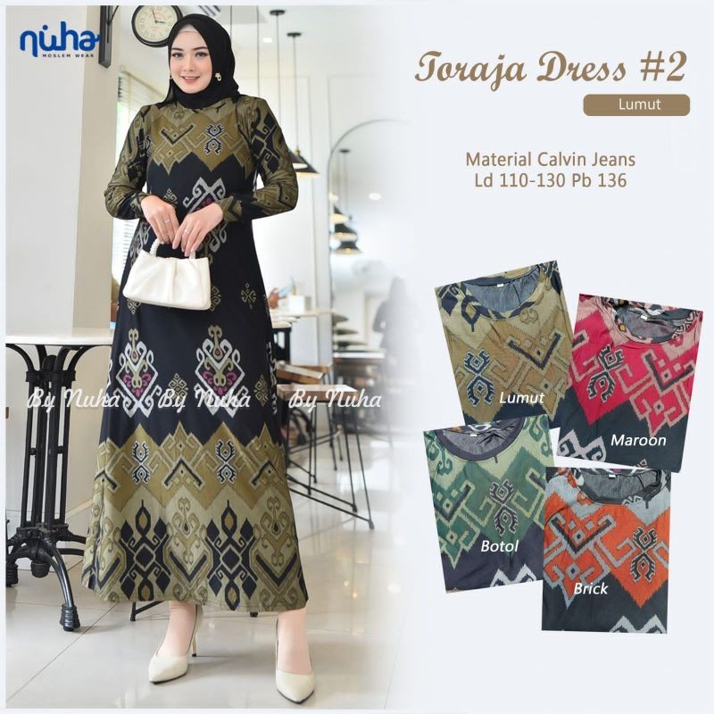 Toraja Dress #2 - Motif Batik Maxi - Nuha