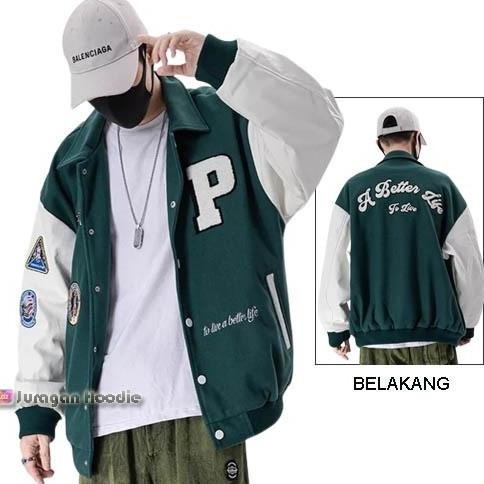 Jaket Varsity Pria Kamikaze / Baseball Varsity Jacket Pria Wanita Xavionxa