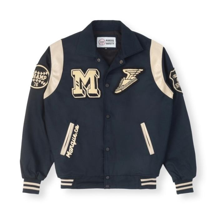 Marque.Co Baseball Varsity Jacket - Towel Embordiery, Cotton Twill Xavionxa